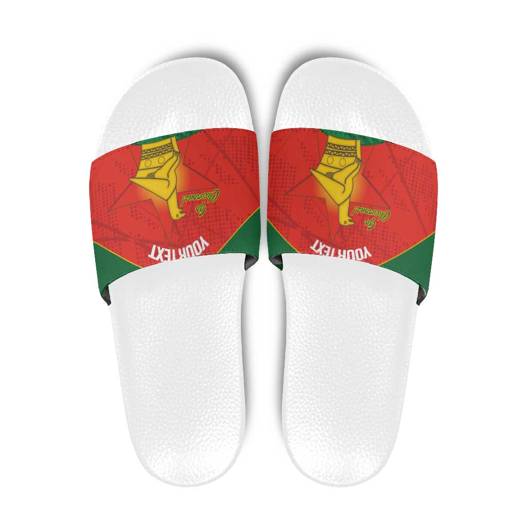 Custom Zimbabwe Cricket Slide Sandals Go Chevrons 2003 Color Version - Wonder Print Shop