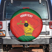 Custom Zimbabwe Cricket Spare Tire Cover Go Chevrons 2003 Color Version - Wonder Print Shop