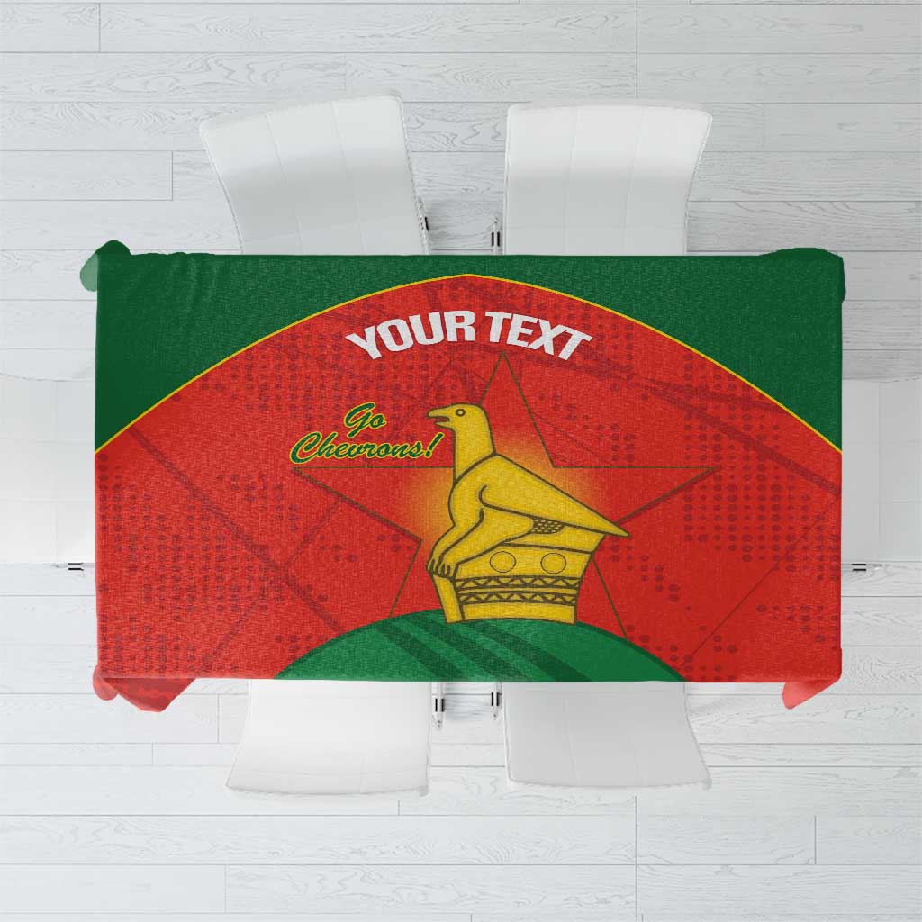Custom Zimbabwe Cricket Tablecloth Go Chevrons 2003 Color Version - Wonder Print Shop