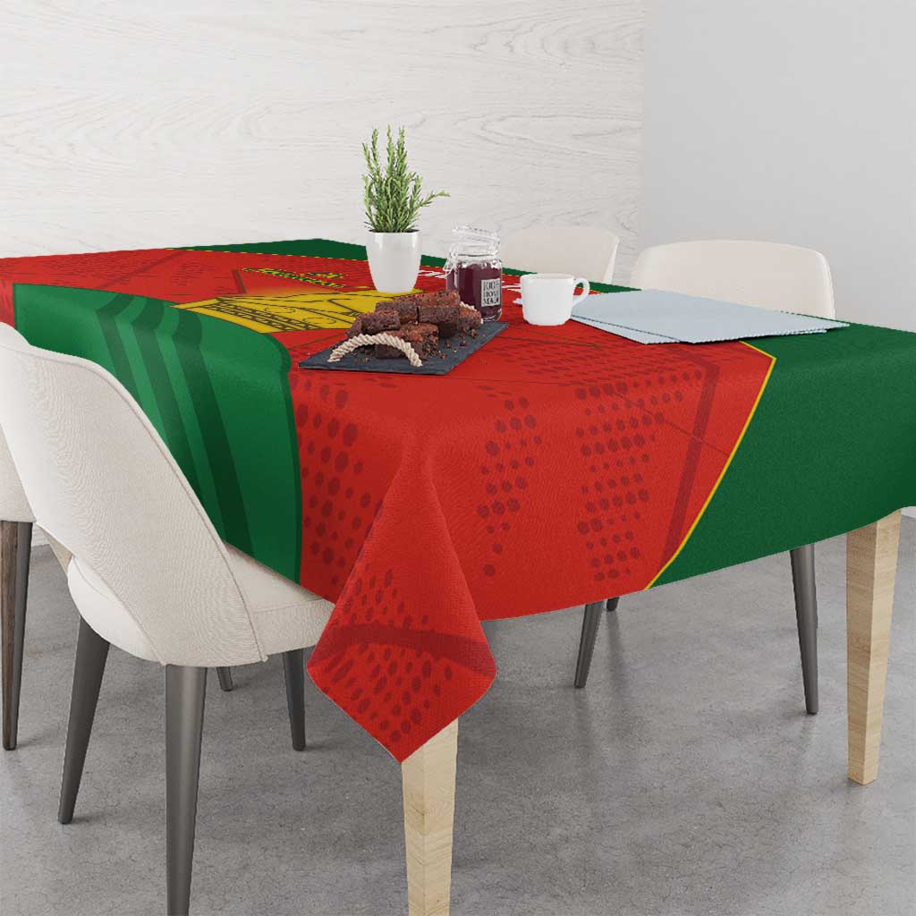 Custom Zimbabwe Cricket Tablecloth Go Chevrons 2003 Color Version - Wonder Print Shop