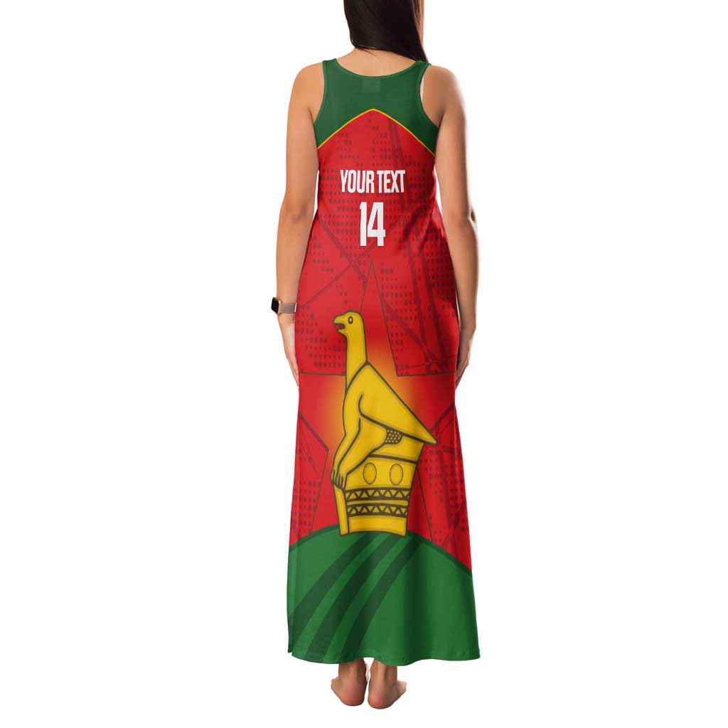 Custom Zimbabwe Cricket Tank Maxi Dress Go Chevrons 2003 Color Version - Wonder Print Shop