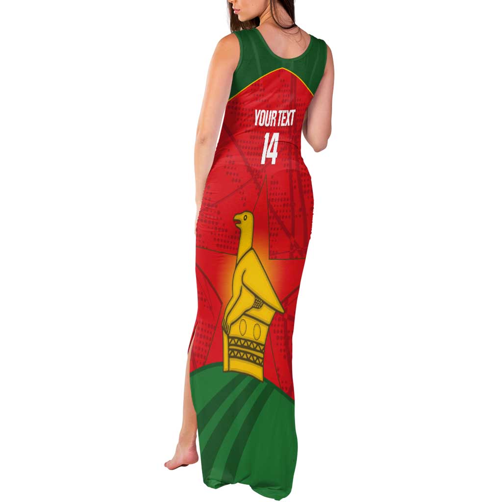 Custom Zimbabwe Cricket Tank Maxi Dress Go Chevrons 2003 Color Version - Wonder Print Shop