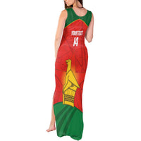 Custom Zimbabwe Cricket Tank Maxi Dress Go Chevrons 2003 Color Version - Wonder Print Shop