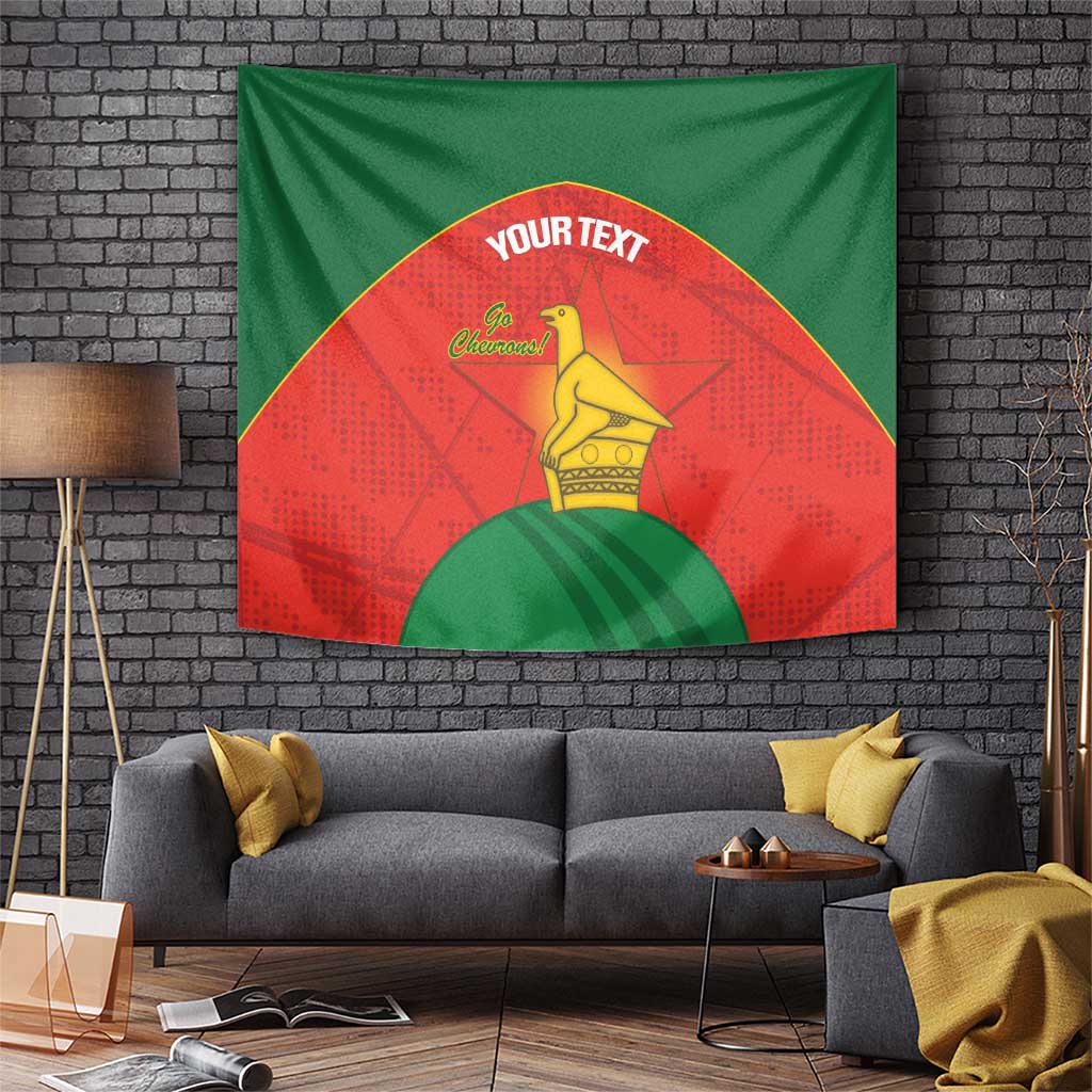 Custom Zimbabwe Cricket Tapestry Go Chevrons 2003 Color Version - Wonder Print Shop