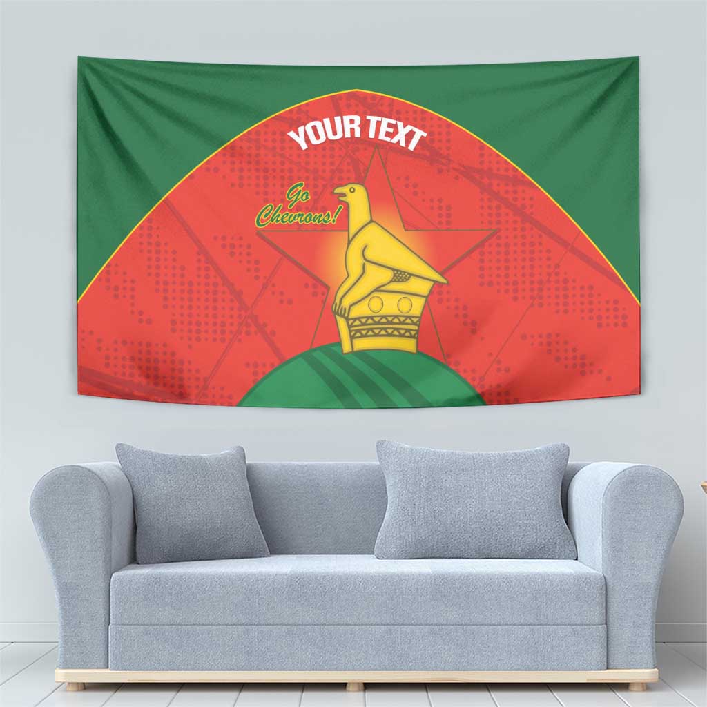 Custom Zimbabwe Cricket Tapestry Go Chevrons 2003 Color Version - Wonder Print Shop