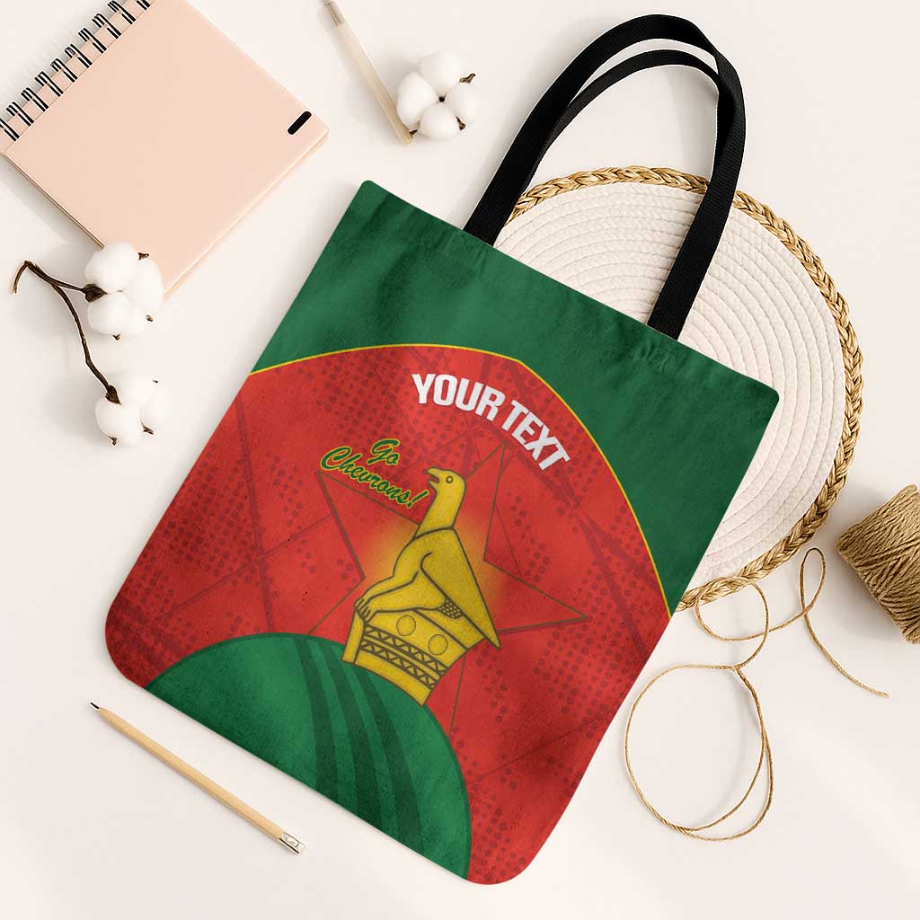 Custom Zimbabwe Cricket Tote Bag Go Chevrons 2003 Color Version - Wonder Print Shop