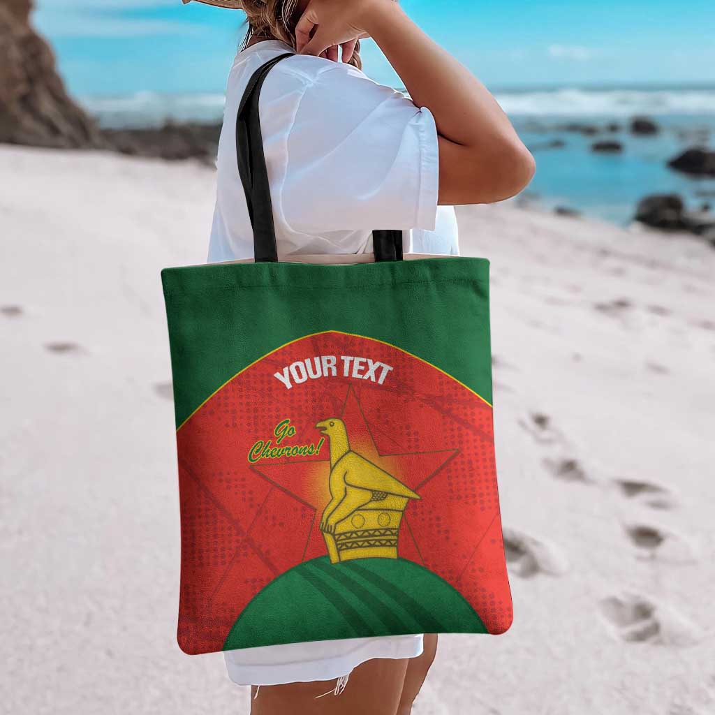Custom Zimbabwe Cricket Tote Bag Go Chevrons 2003 Color Version - Wonder Print Shop