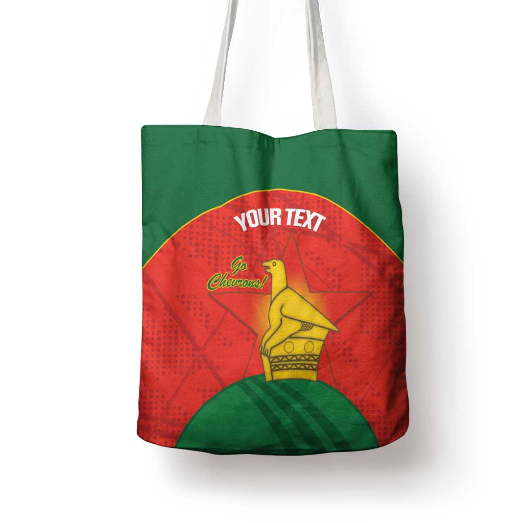 Custom Zimbabwe Cricket Tote Bag Go Chevrons 2003 Color Version - Wonder Print Shop