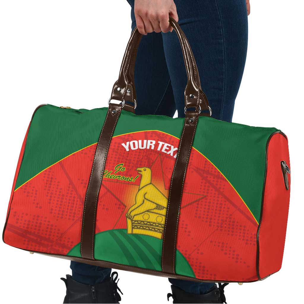 Custom Zimbabwe Cricket Travel Bag Go Chevrons 2003 Color Version - Wonder Print Shop