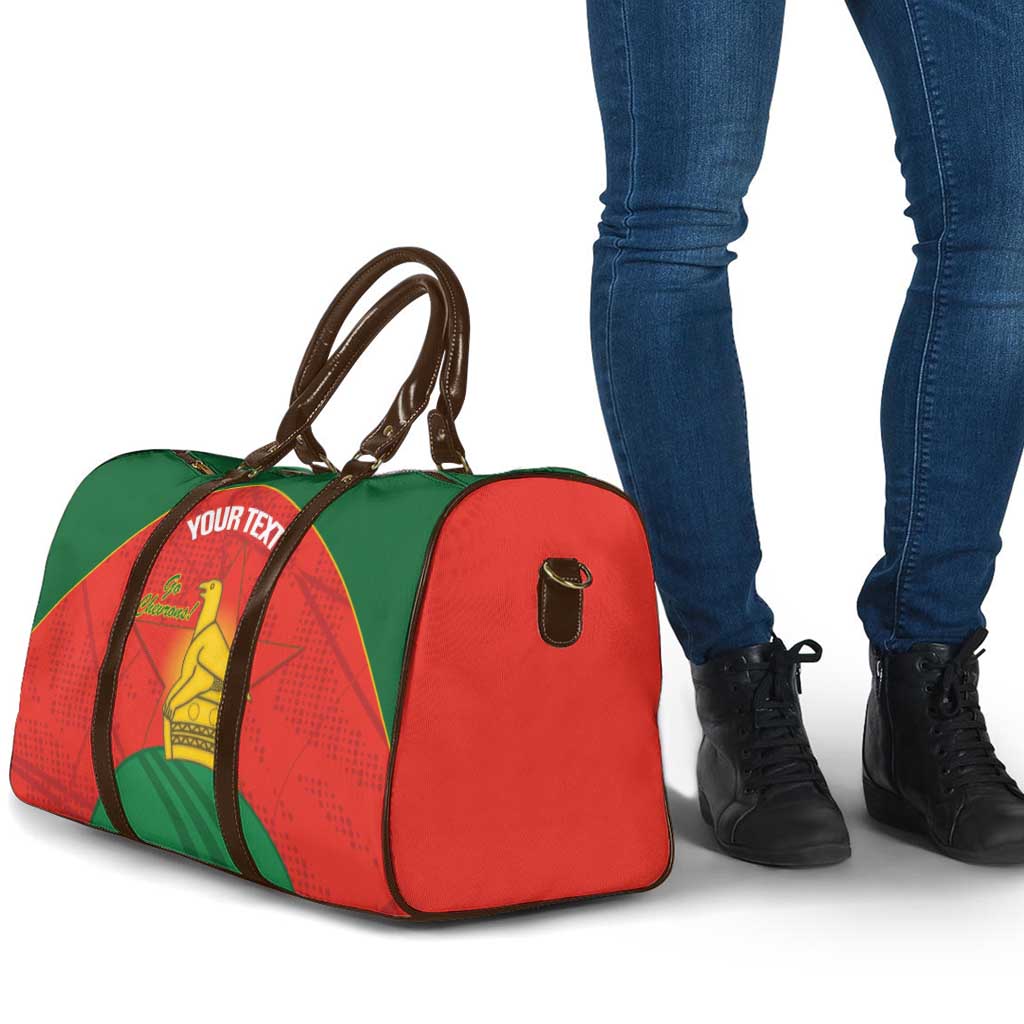 Custom Zimbabwe Cricket Travel Bag Go Chevrons 2003 Color Version - Wonder Print Shop