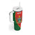 Custom Zimbabwe Cricket Tumbler With Handle Go Chevrons 2003 Color Version - Wonder Print Shop