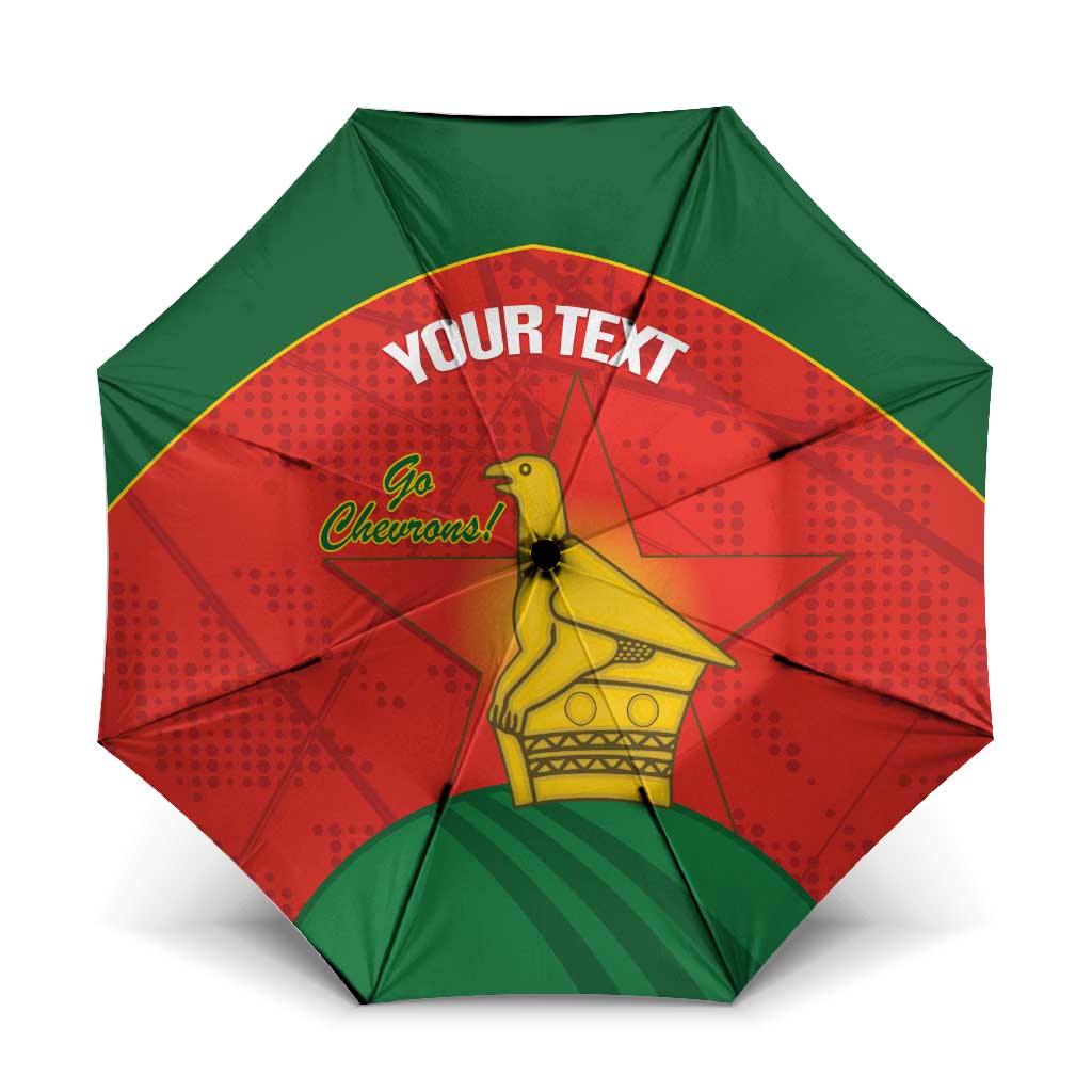 Custom Zimbabwe Cricket Umbrella Go Chevrons 2003 Color Version - Wonder Print Shop