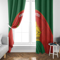 Custom Zimbabwe Cricket Window Curtain Go Chevrons 2003 Color Version - Wonder Print Shop