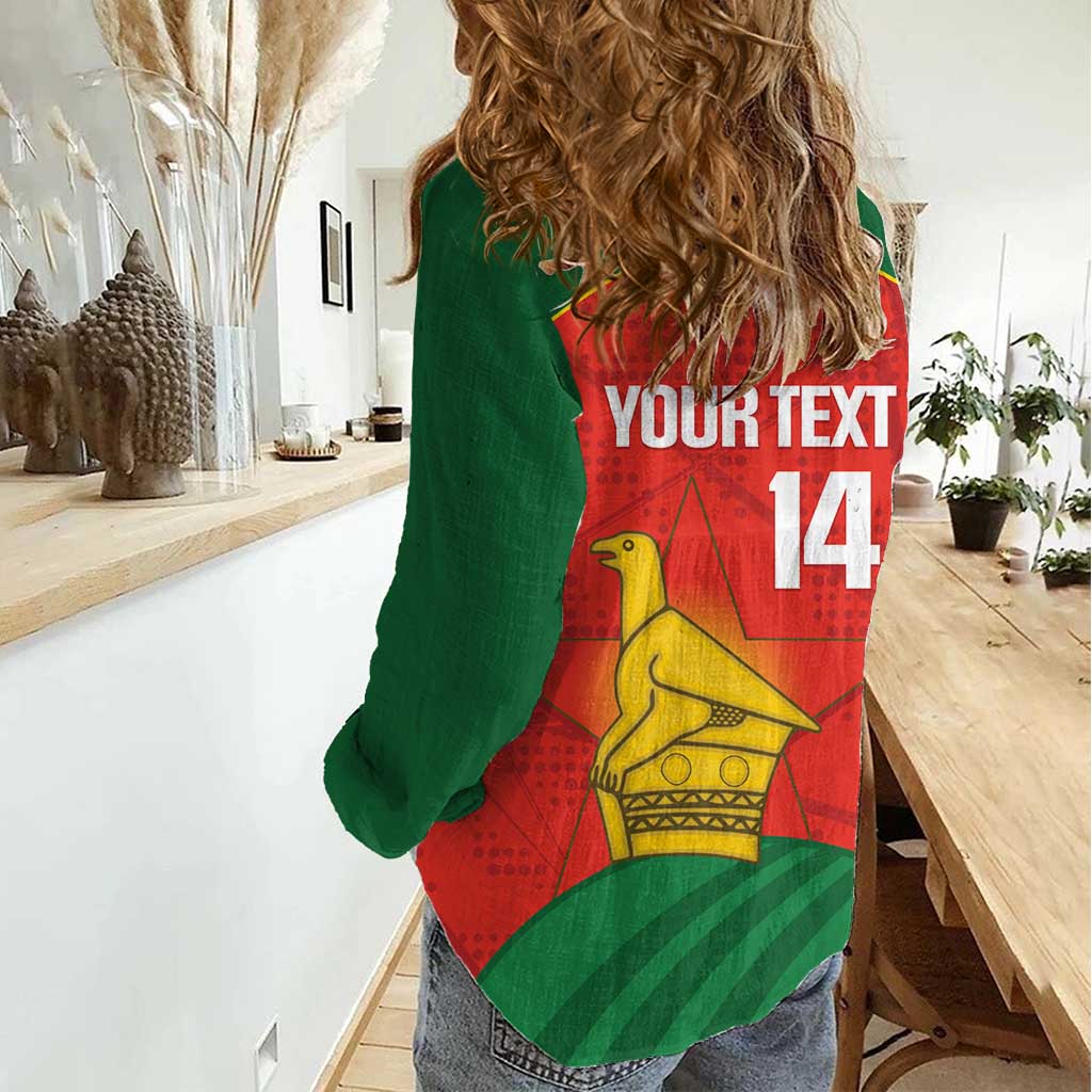 Custom Zimbabwe Cricket Women Casual Shirt Go Chevrons 2003 Color Version - Wonder Print Shop