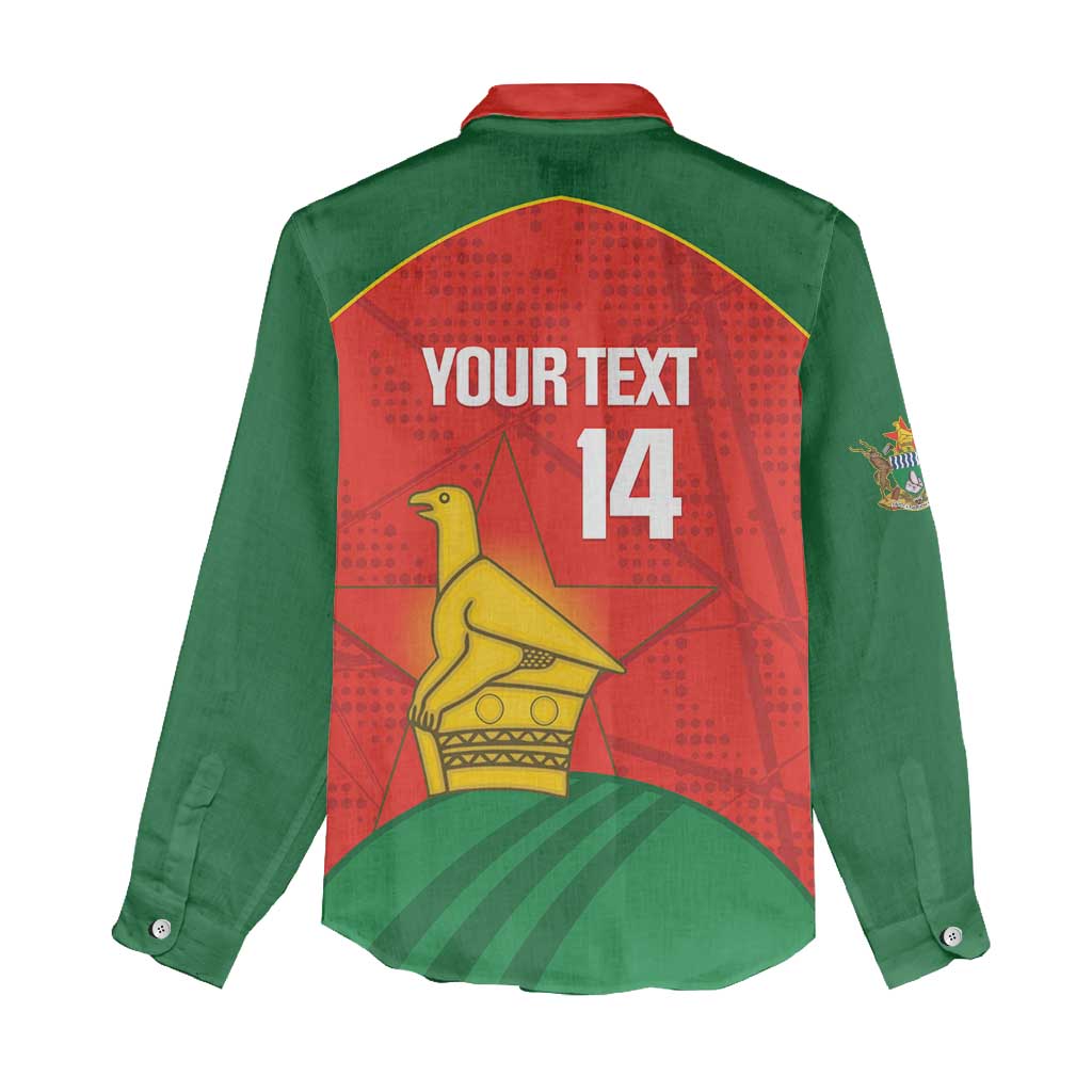Custom Zimbabwe Cricket Women Casual Shirt Go Chevrons 2003 Color Version - Wonder Print Shop