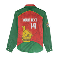 Custom Zimbabwe Cricket Women Casual Shirt Go Chevrons 2003 Color Version - Wonder Print Shop