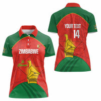 Custom Zimbabwe Cricket Women Polo Shirt Go Chevrons 2003 Color Version - Wonder Print Shop