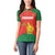Custom Zimbabwe Cricket Women Polo Shirt Go Chevrons 2003 Color Version - Wonder Print Shop