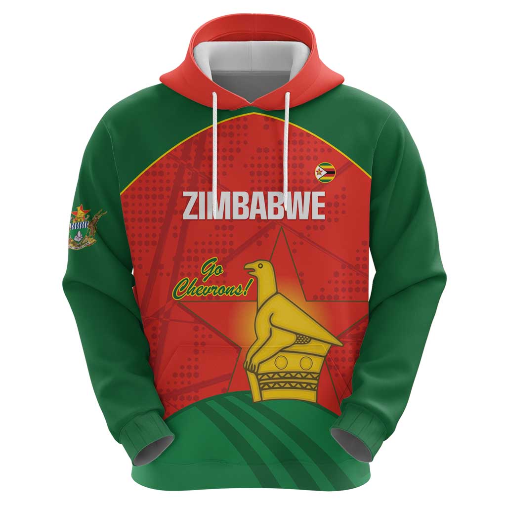 Custom Zimbabwe Cricket Zip Hoodie Go Chevrons 2003 Color Version - Wonder Print Shop