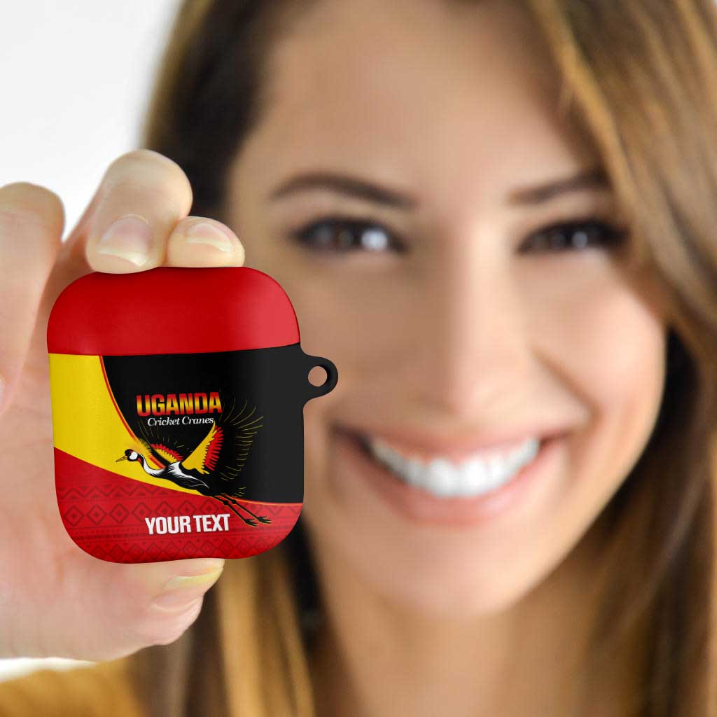 Custom Uganda Cricket AirPods Case Go Cranes African Pattern - Wonder Print Shop