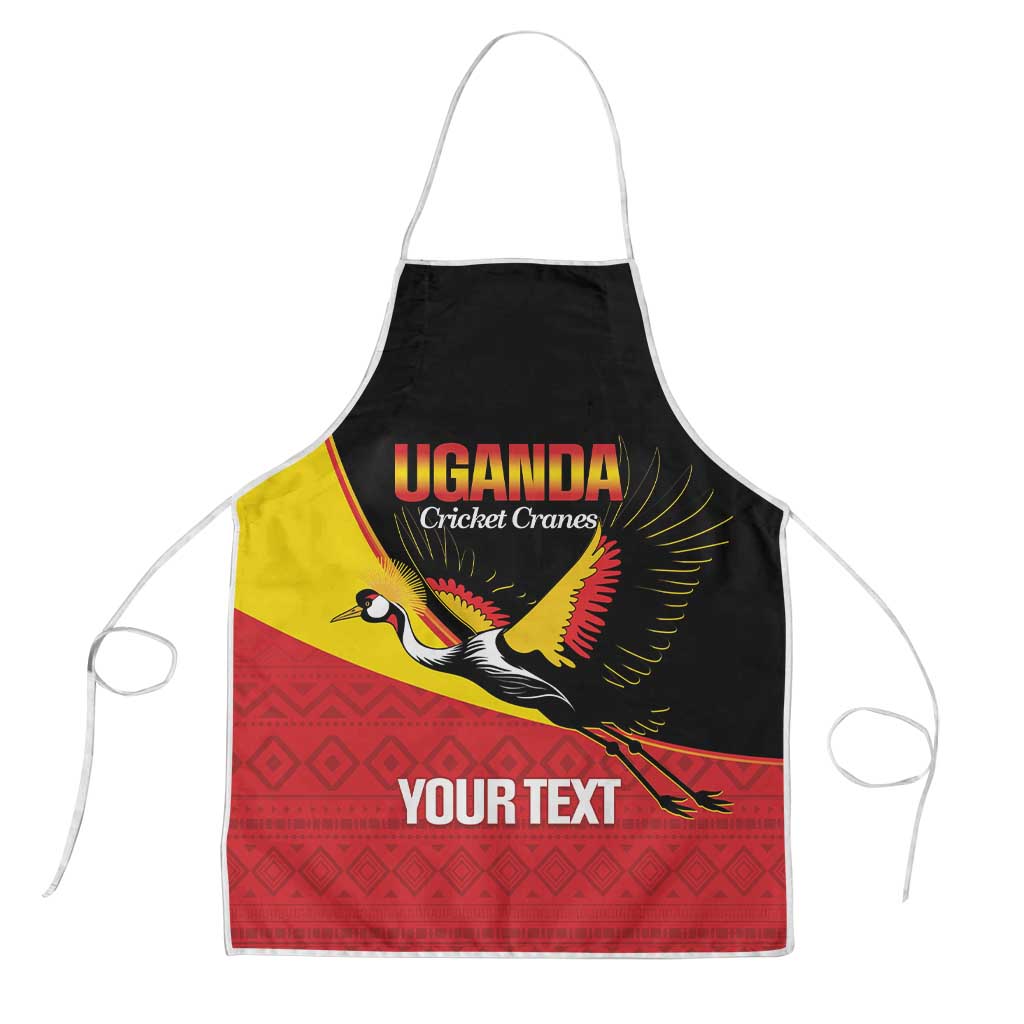 Custom Uganda Cricket Apron Go Cranes African Pattern - Wonder Print Shop