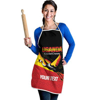 Custom Uganda Cricket Apron Go Cranes African Pattern - Wonder Print Shop