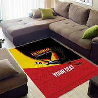 Custom Uganda Cricket Area Rug Go Cranes African Pattern - Wonder Print Shop