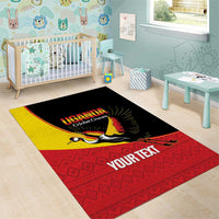 Custom Uganda Cricket Area Rug Go Cranes African Pattern - Wonder Print Shop