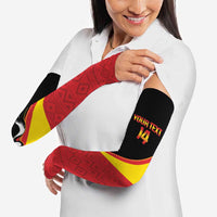 Custom Uganda Cricket Arm Sleeves Go Cranes African Pattern - Wonder Print Shop