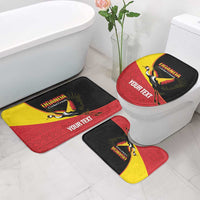 Custom Uganda Cricket Bathroom Set Go Cranes African Pattern - Wonder Print Shop