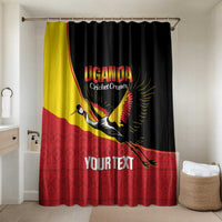 Custom Uganda Cricket Bathroom Set Go Cranes African Pattern - Wonder Print Shop