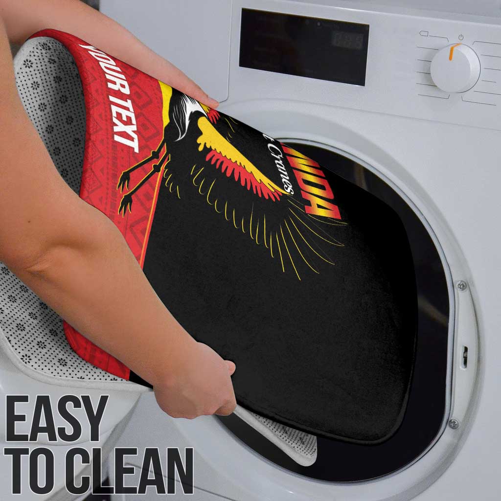 Custom Uganda Cricket Bathroom Set Go Cranes African Pattern - Wonder Print Shop