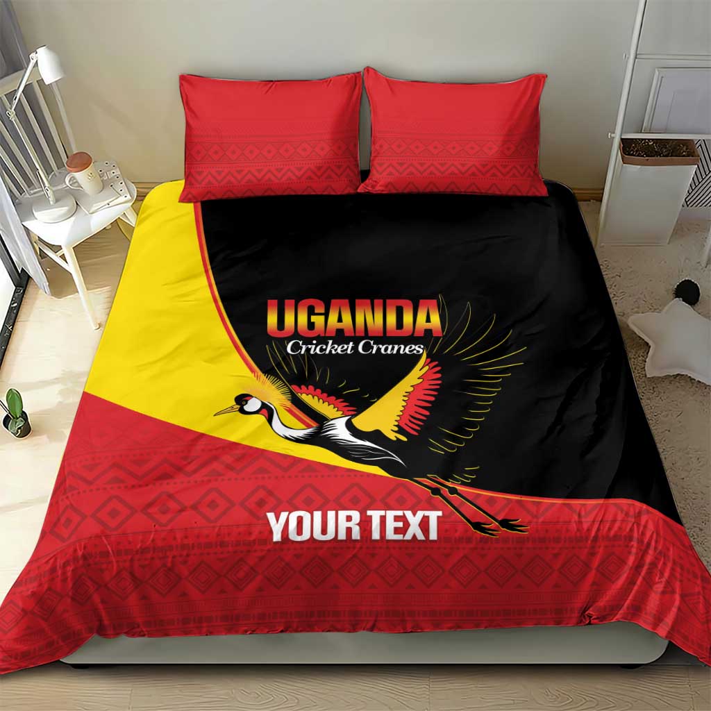 Custom Uganda Cricket Bedding Set Go Cranes African Pattern - Wonder Print Shop