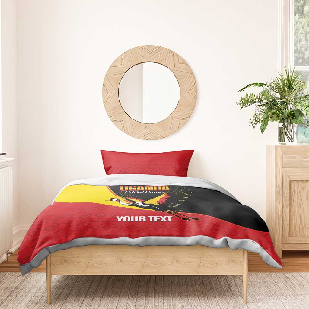 Custom Uganda Cricket Bedding Set Go Cranes African Pattern - Wonder Print Shop