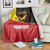 Custom Uganda Cricket Blanket Go Cranes African Pattern - Wonder Print Shop