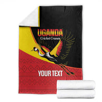 Custom Uganda Cricket Blanket Go Cranes African Pattern - Wonder Print Shop