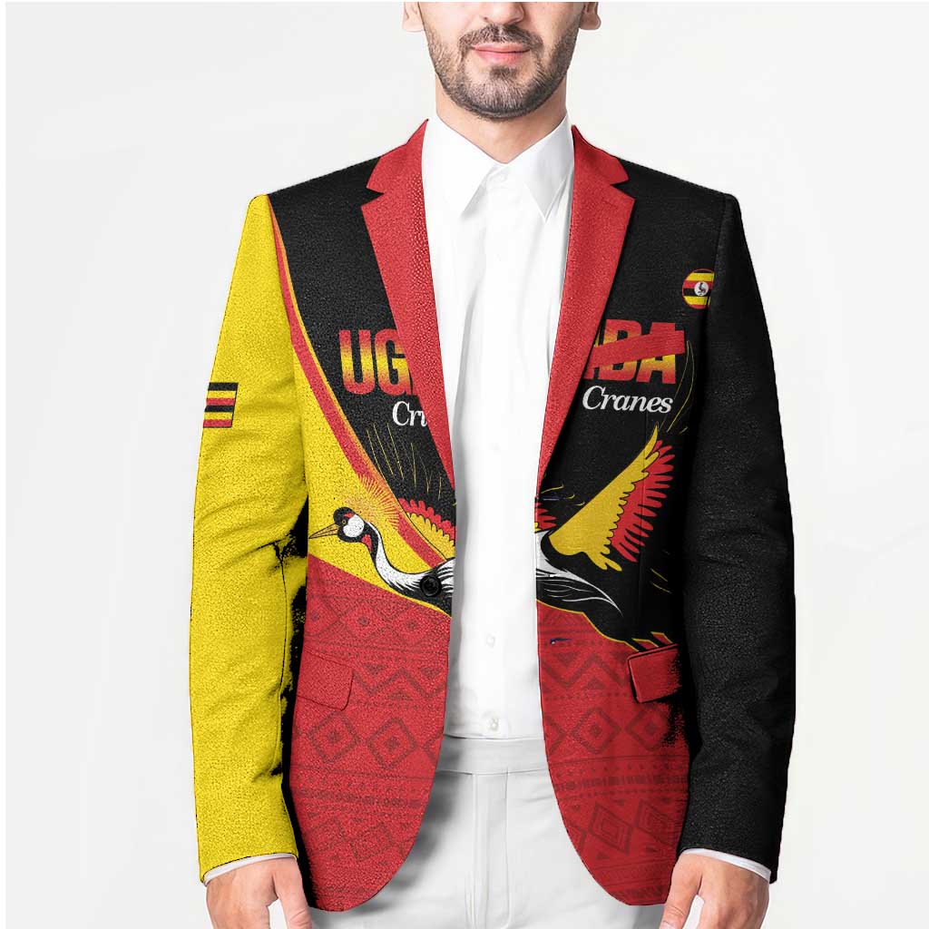 Custom Uganda Cricket Blazer Go Cranes African Pattern - Wonder Print Shop