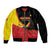 Custom Uganda Cricket Bomber Jacket Go Cranes African Pattern - Wonder Print Shop