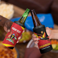 Custom Uganda Cricket 4 in 1 Can Cooler Tumbler Go Cranes African Pattern - Wonder Print Shop