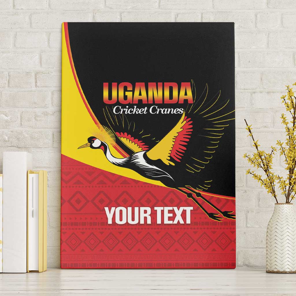 Custom Uganda Cricket Canvas Wall Art Go Cranes African Pattern - Wonder Print Shop