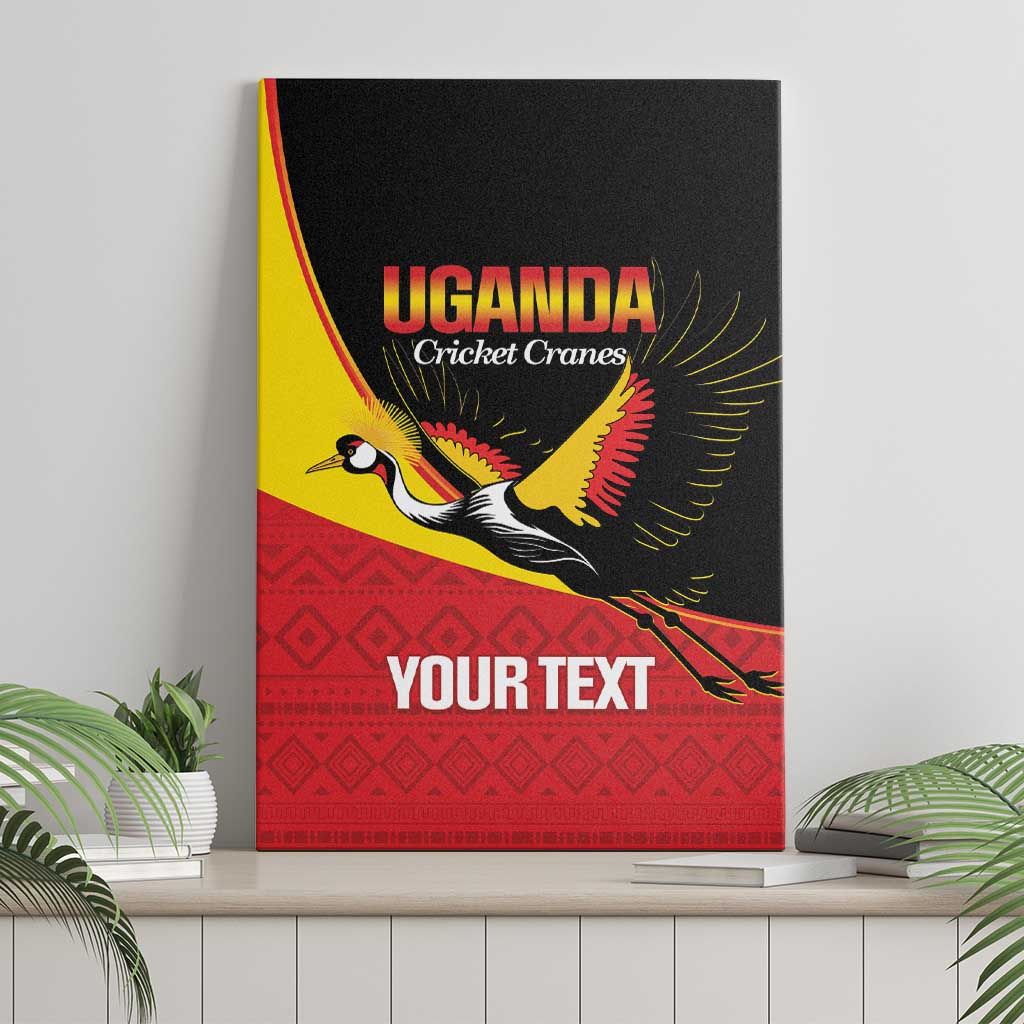 Custom Uganda Cricket Canvas Wall Art Go Cranes African Pattern - Wonder Print Shop