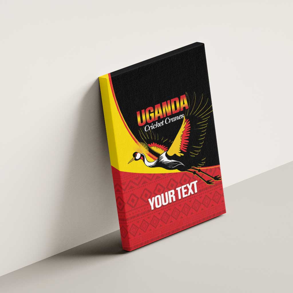 Custom Uganda Cricket Canvas Wall Art Go Cranes African Pattern - Wonder Print Shop