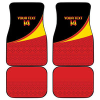 Custom Uganda Cricket Car Mats Go Cranes African Pattern - Wonder Print Shop