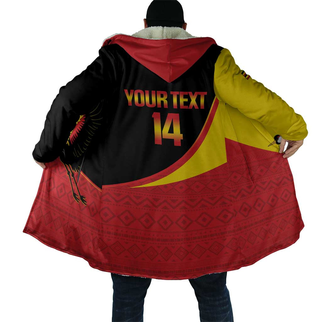 Custom Uganda Cricket Cloak Go Cranes African Pattern - Wonder Print Shop