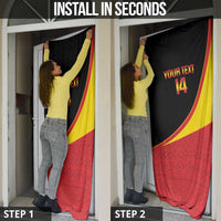 Custom Uganda Cricket Door Cover Go Cranes African Pattern - Wonder Print Shop