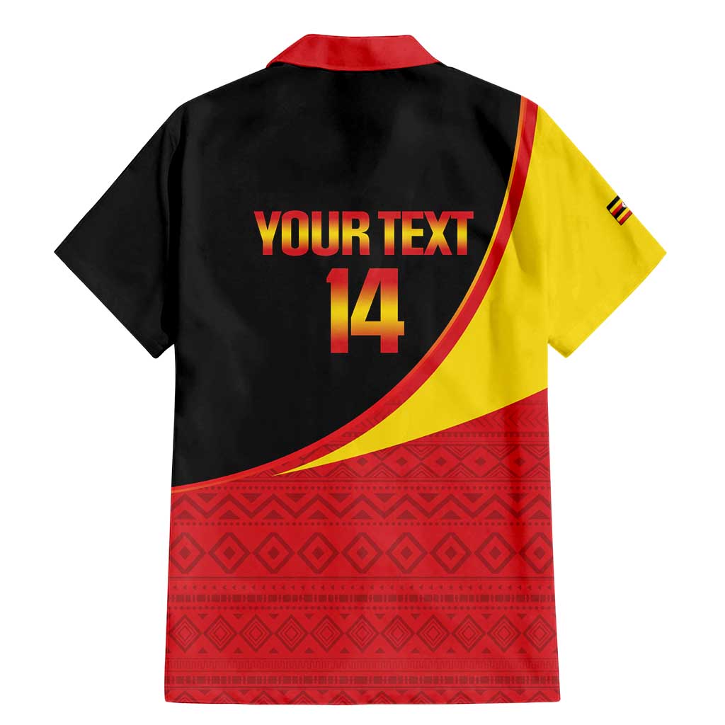 Custom Uganda Cricket Family Matching Mermaid Dress and Hawaiian Shirt Go Cranes African Pattern - Wonder Print Shop