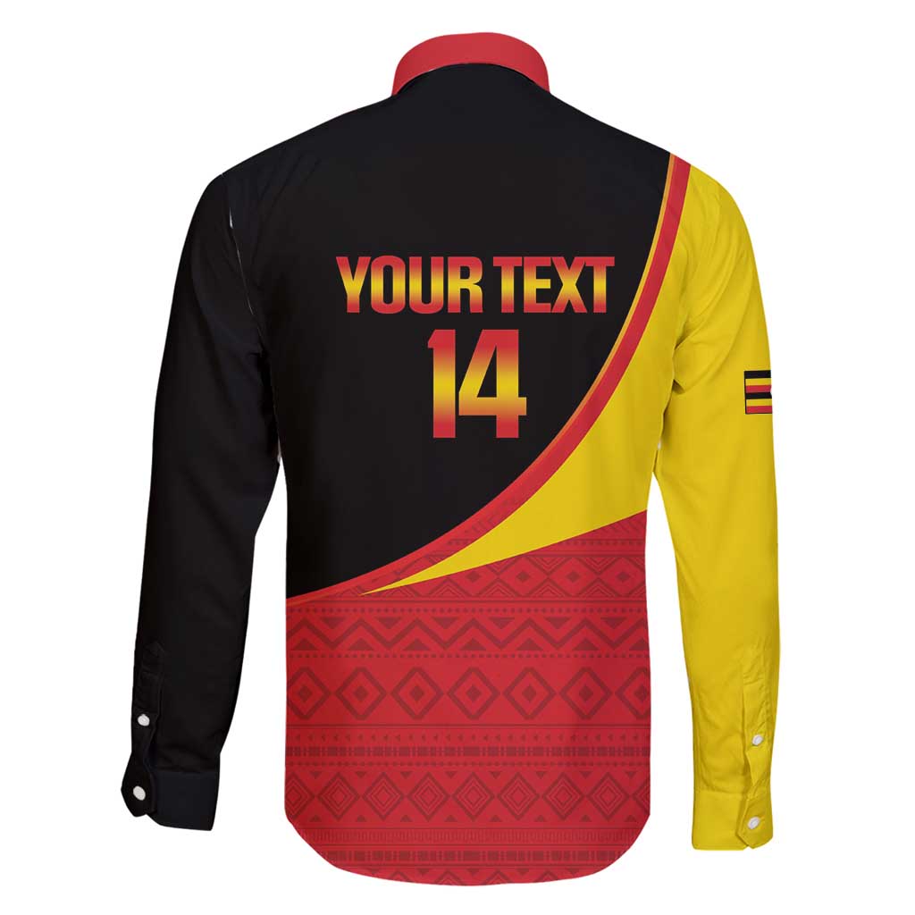 Custom Uganda Cricket Family Matching Puletasi and Hawaiian Shirt Go Cranes African Pattern - Wonder Print Shop