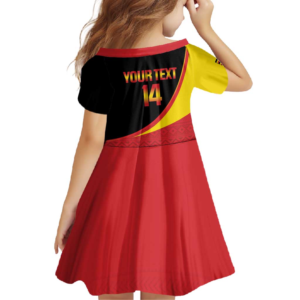 Custom Uganda Cricket Family Matching Short Sleeve Bodycon Dress and Hawaiian Shirt Go Cranes African Pattern - Wonder Print Shop