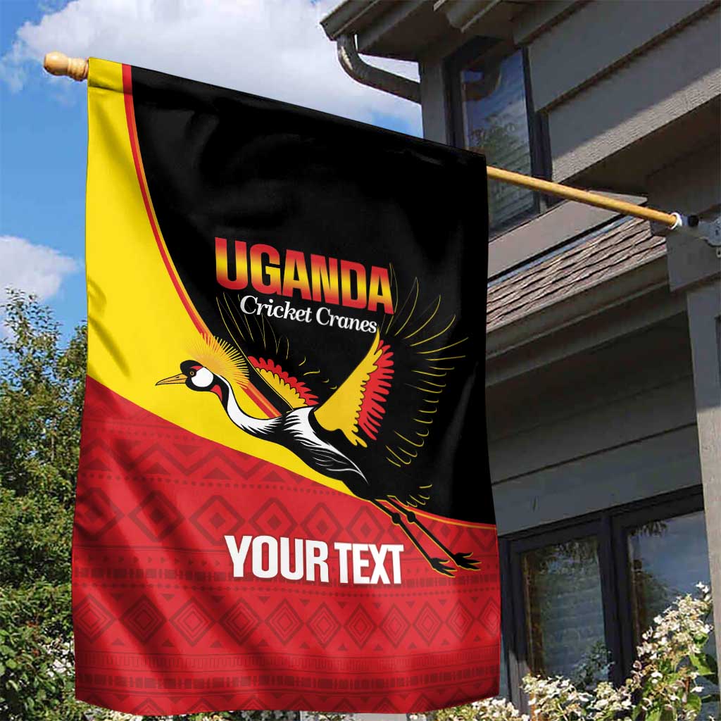Custom Uganda Cricket Garden Flag Go Cranes African Pattern - Wonder Print Shop