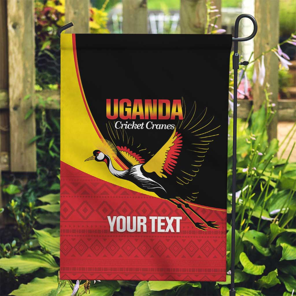 Custom Uganda Cricket Garden Flag Go Cranes African Pattern - Wonder Print Shop